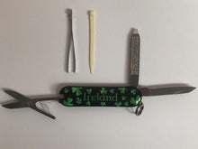 Load image into Gallery viewer, Victorinox Swiss Army Knife: Classic Black with Shamrock (7 Tools)