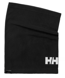 Helly Hansen Unisex Polartec Fleece Neck Gaiter (Black/White Logo)