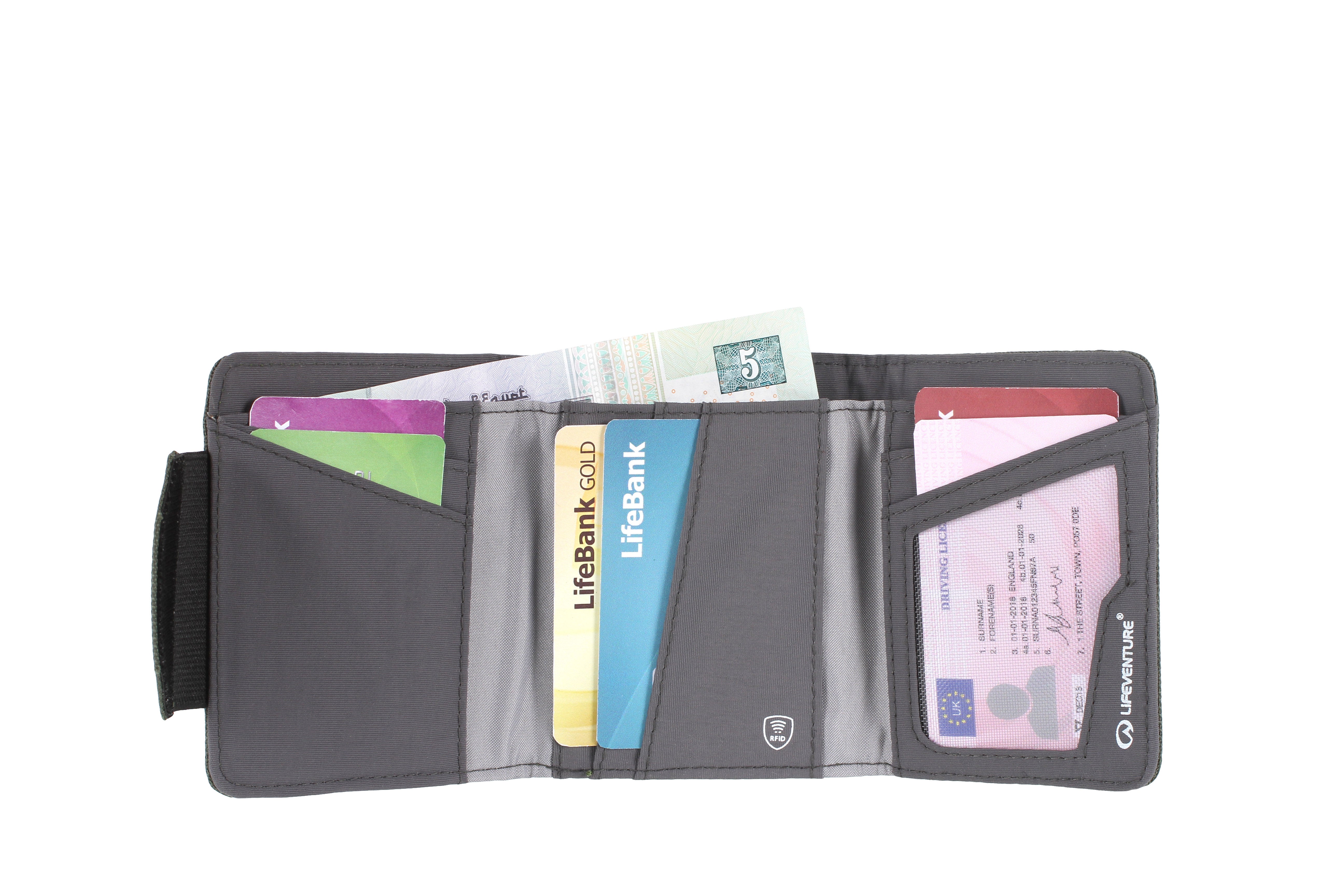 Lifeventure RFiD Recycled Wallet (Navy Blue)