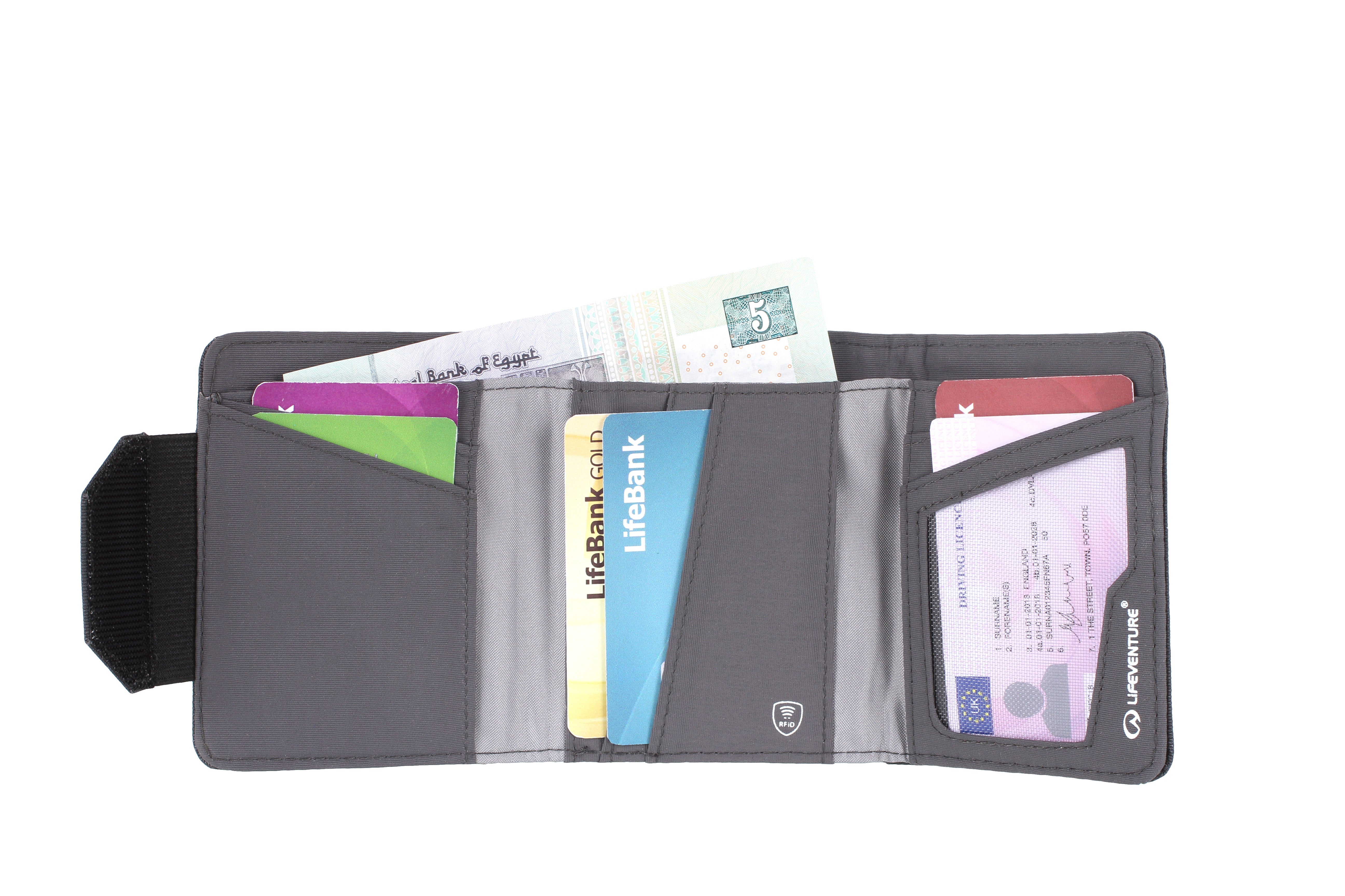 Lifeventure RFiD Recycled Wallet (Olive)