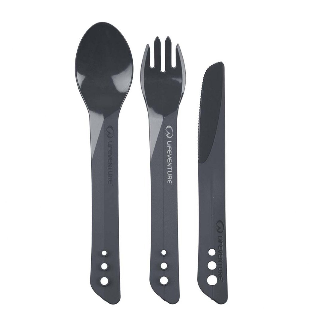 Lifeventure Ellipse BPA Free Cutlery Set (Graphite)