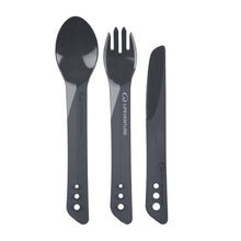 Load image into Gallery viewer, Lifeventure Ellipse BPA Free Cutlery Set (Graphite)