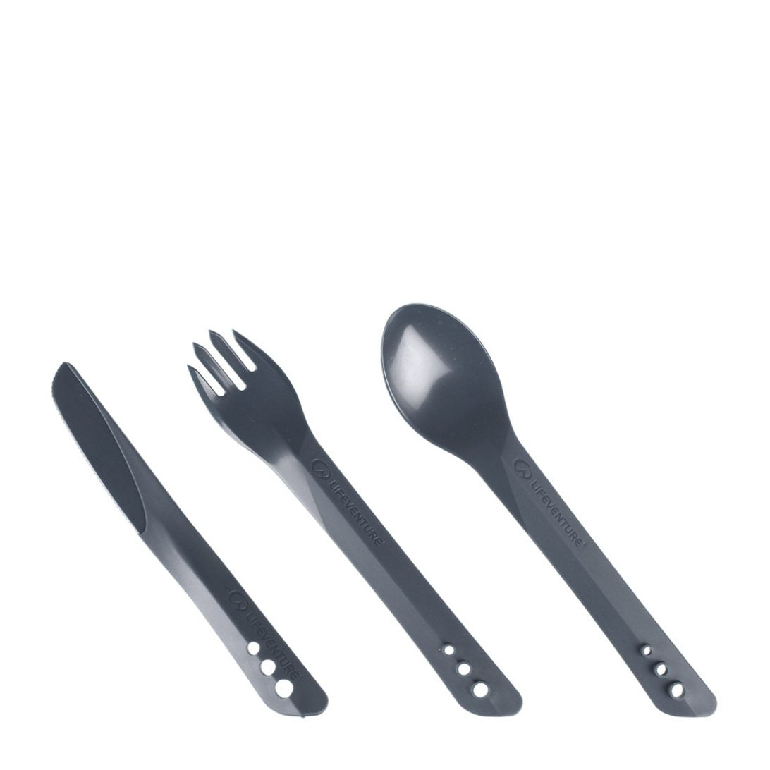 Lifeventure Ellipse BPA Free Cutlery Set (Graphite)