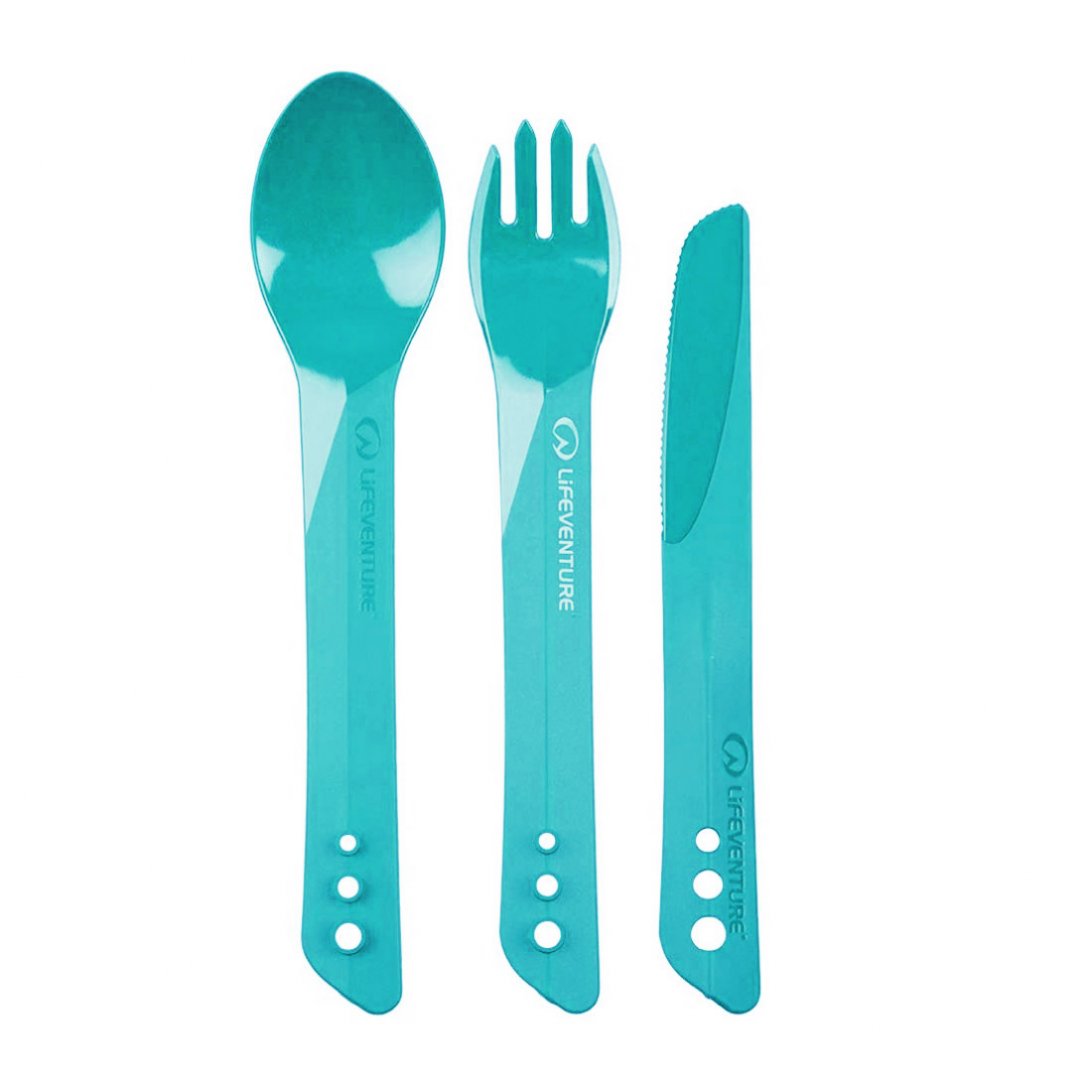 Lifeventure Ellipse BPA Free Cutlery Set (Teal)