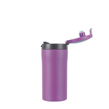 Load image into Gallery viewer, Lifeventure Flip Top Thermal Travel Mug (Matt Purple)(300ml)