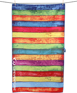Lifeventure Recycled SoftFibre Travel Towel (Giant)(Striped Planks)