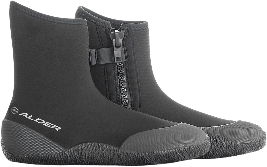 Alder Junior Zipped Neoprene Thermal Swim/Watersports Boots (Black)(5mm)