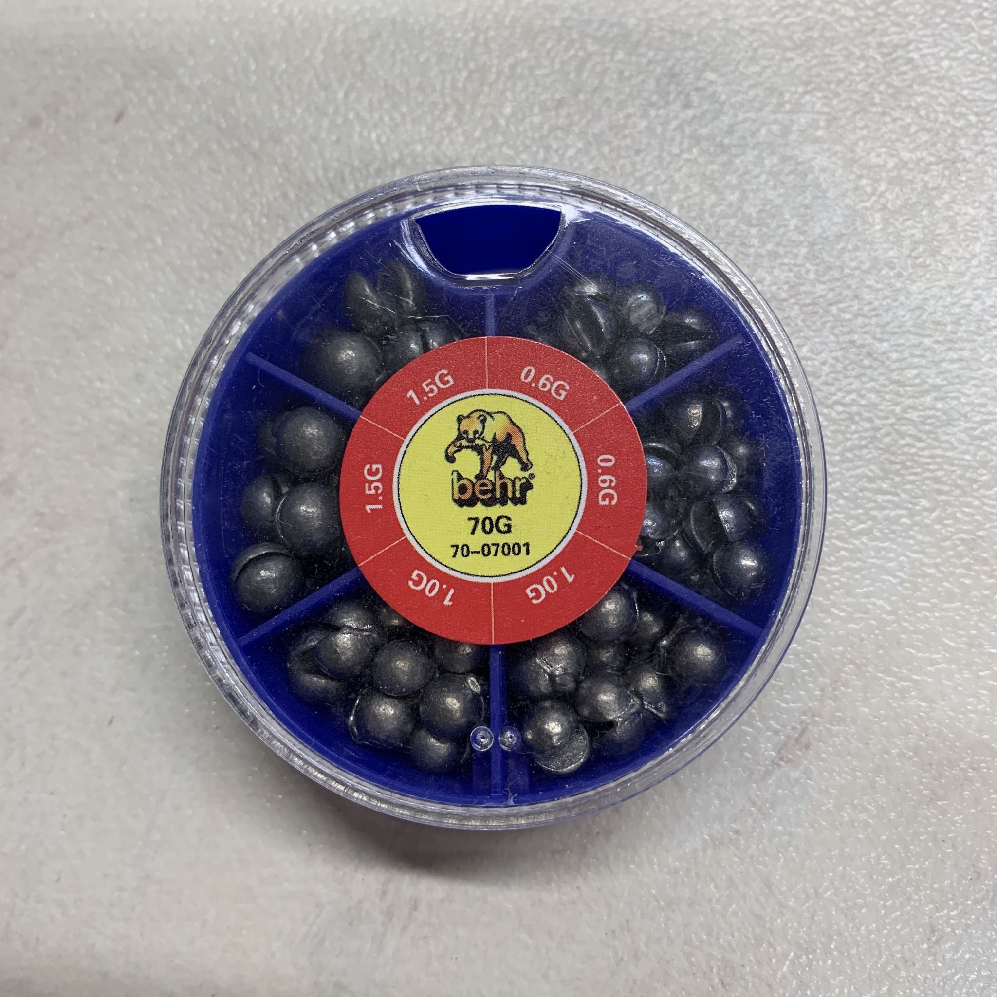 Behr Split Trout Shot Carousel Weight Assortment (70g)