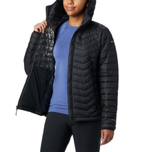 Load image into Gallery viewer, Columbia Women&#39;s Powder Lite Omni-Heat Hooded Insulated Jacket (Black)
