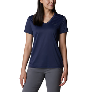 Columbia Women's Hike Short Sleeve V Neck Tee (Nocturnal)