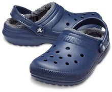 Load image into Gallery viewer, Crocs Unisex Classic Fuzz Lined Clog (Navy/Charcoal)
