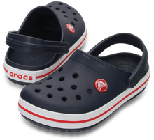 Load image into Gallery viewer, Crocs Crocband Clogs - Junior (Navy) (SIZES C11-J6)
