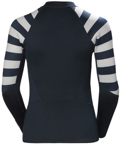 Helly Hansen Women's Waterwear Half Zip Neoprene Jacket (Navy Stripe)