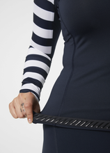 Load image into Gallery viewer, Helly Hansen Women&#39;s Waterwear Long Sleeve Rash Vest (Navy Stripe)
