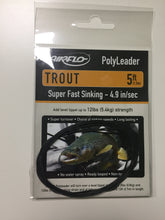 Load image into Gallery viewer, Airflo Trout Polyleader (Grey)(5ft/Super Fast Sinking/12lbs)