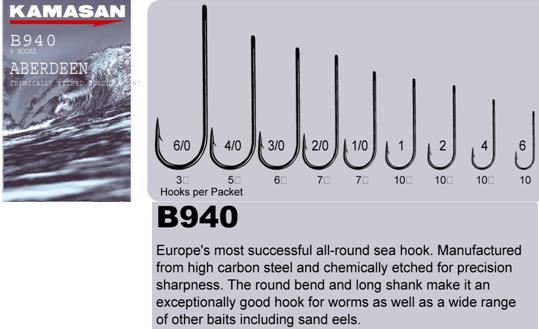 Kamasan B940 Aberdeen Hooks (Size 1)(10 Pack)