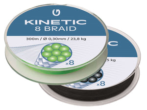Kinetic 8 Braid Line (23.8kg/0.30mm/300m)(Fluo Green)