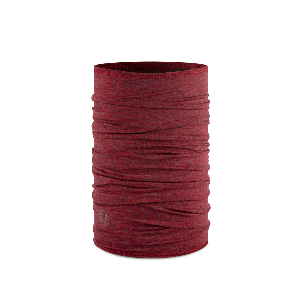 Lightweight Merino Wool Buff (Multistripes Mars Red)