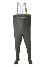 Load image into Gallery viewer, Pros Unisex PVC/Polyester Chest Waders (Olive Green)