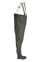 Load image into Gallery viewer, Pros Unisex PVC/Polyester Chest Waders (Olive Green)