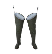 Load image into Gallery viewer, Pros Unisex PVC/Polyester Thigh Waders (Olive Green)
