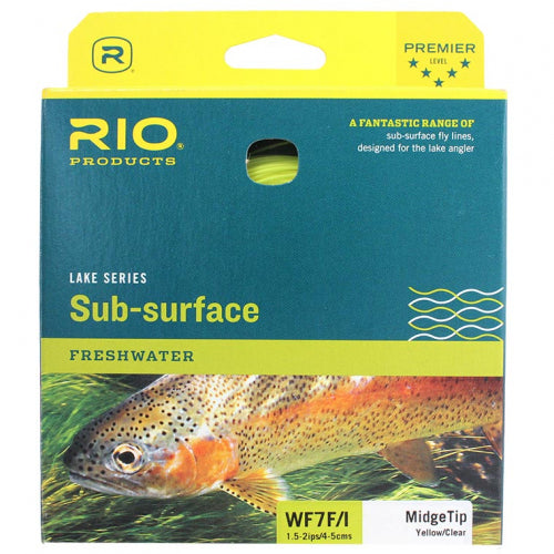 Rio Lake Series Sub-Surface Freshwater Midge Tip Fly Line (WF6F/I)(Yellow/Clear)