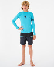Load image into Gallery viewer, Rip Curl Kids Corps Long Sleeve Rash Vest (Blue)(Ages 8-16)
