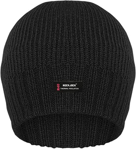 Rockjock Unisex R40 Thermal Insulated Beanie Hat (Black)