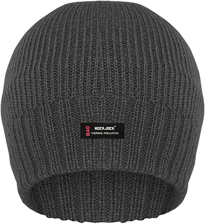 Rockjock Unisex R40 Thermal Insulated Beanie Hat (Grey)
