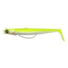 Load image into Gallery viewer, Savage Gear Sandeel V2 Weedless 2+1 Lure (13cm/Sinking/33g)(Lemon Back)