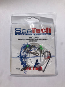 Sea Tech 1 Hook Clipped Hook Size 2/0 Rig 3