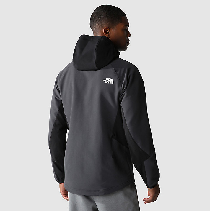The North Face Men s Athletic Outdoor Hooded Softshell Jacket Asphalt Grey Black