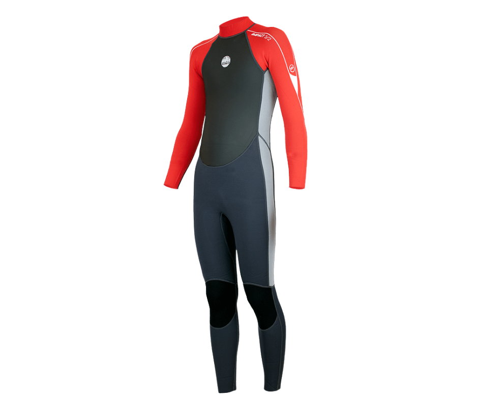 Alder Junior Impact 3/2 Full Steamer Wetsuit (Red)