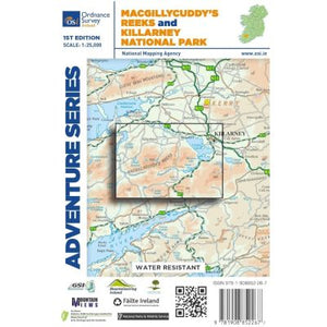 OSI Adventure Series map: MacGillycuddy’s Reeks & Killarney National Park (1:25,000)
