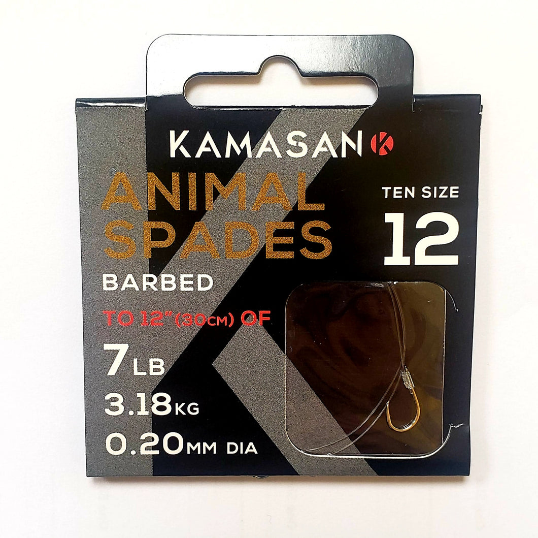 Kamasan Animals Spades Coarse Barbed Hook (Size 12/12in)