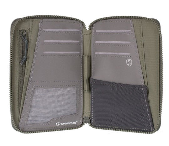 Lifeventure RFiD Mini Recycled Travel Wallet (Olive)