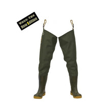 Load image into Gallery viewer, Vass Unisex Vass-Tex 700 Thigh Waders - Non Studded (Green)