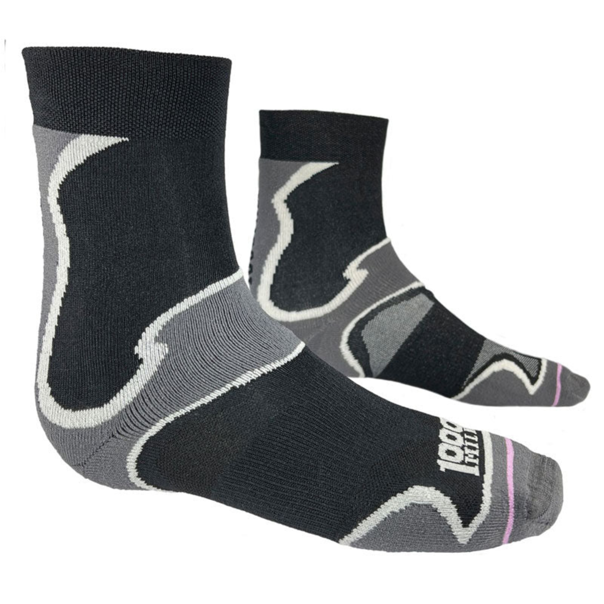 1000 Mile Men's Fusion Antiblister Tactel® Double Layer Socks (Black)