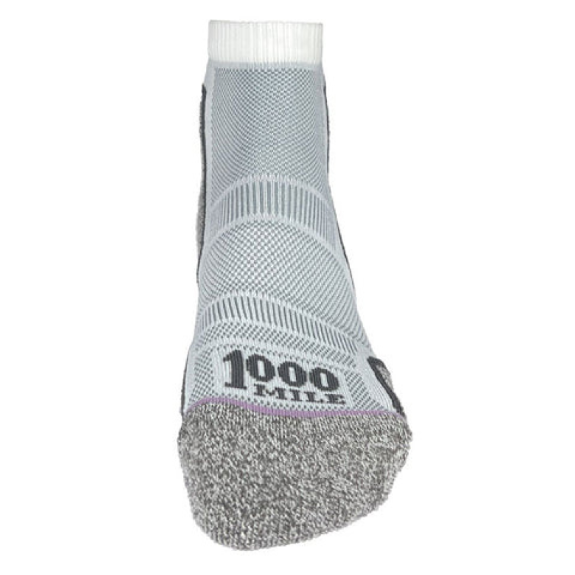 1000 Mile Men's Run Single Layer Anklet Socks - 2 Pair Pack (White)