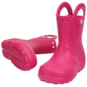 Crocs Kids Handle It Rain Wellies (Pink)(Size C6-J3)