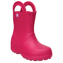 Load image into Gallery viewer, Crocs Kids Handle It Rain Wellies (Pink)(Size C6-J3)
