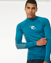 Load image into Gallery viewer, Rip Curl Men&#39;s UPF50 Long Sleeve Rash Vest: WAVES (Deep Ocean)
