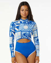 Load image into Gallery viewer, Rip Curl Women&#39;s Santorini Sun Long Sleeve Swim Suit (Blue)
