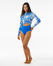 Load image into Gallery viewer, Rip Curl Women&#39;s Santorini Sun Long Sleeve Swim Suit (Blue)
