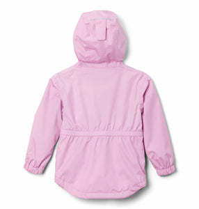 Columbia Toddlers Rainy Trails Fleece Lined Waterproof Jacket (Cosmos/Pink Dawn) (Ages 2-4)