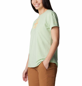 Columbia Women's Sun Trek Short Sleeve Graphic Tee (Sage Leaf/Wavy Rays)