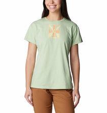 Load image into Gallery viewer, Columbia Women&#39;s Sun Trek Short Sleeve Graphic Tee (Sage Leaf/Wavy Rays)
