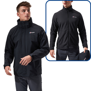 Berghaus Men's Hillwalker Gemini Gore-Tex 3-IN-1 Waterproof Insulated Jacket (Black)