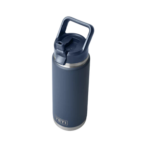 Yeti Rambler Insulated Bottle with Coloured Straw Cap (26oz/769ml)(Navy)