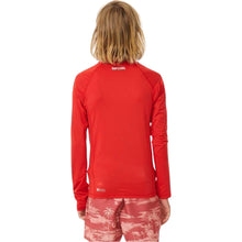 Load image into Gallery viewer, Rip Curl Kids Wave UPF50 Long Sleeve Rash Vest (Red)
